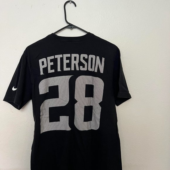 Men's Nike Black Minnesota Vikings Team Peterson 28 Regular Fit T Shirt M - Picture 9 of 10